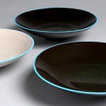 blue rimmed bowls