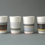 4 decorated beakers