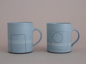 hand made thrown porcelain coffee cups mugs