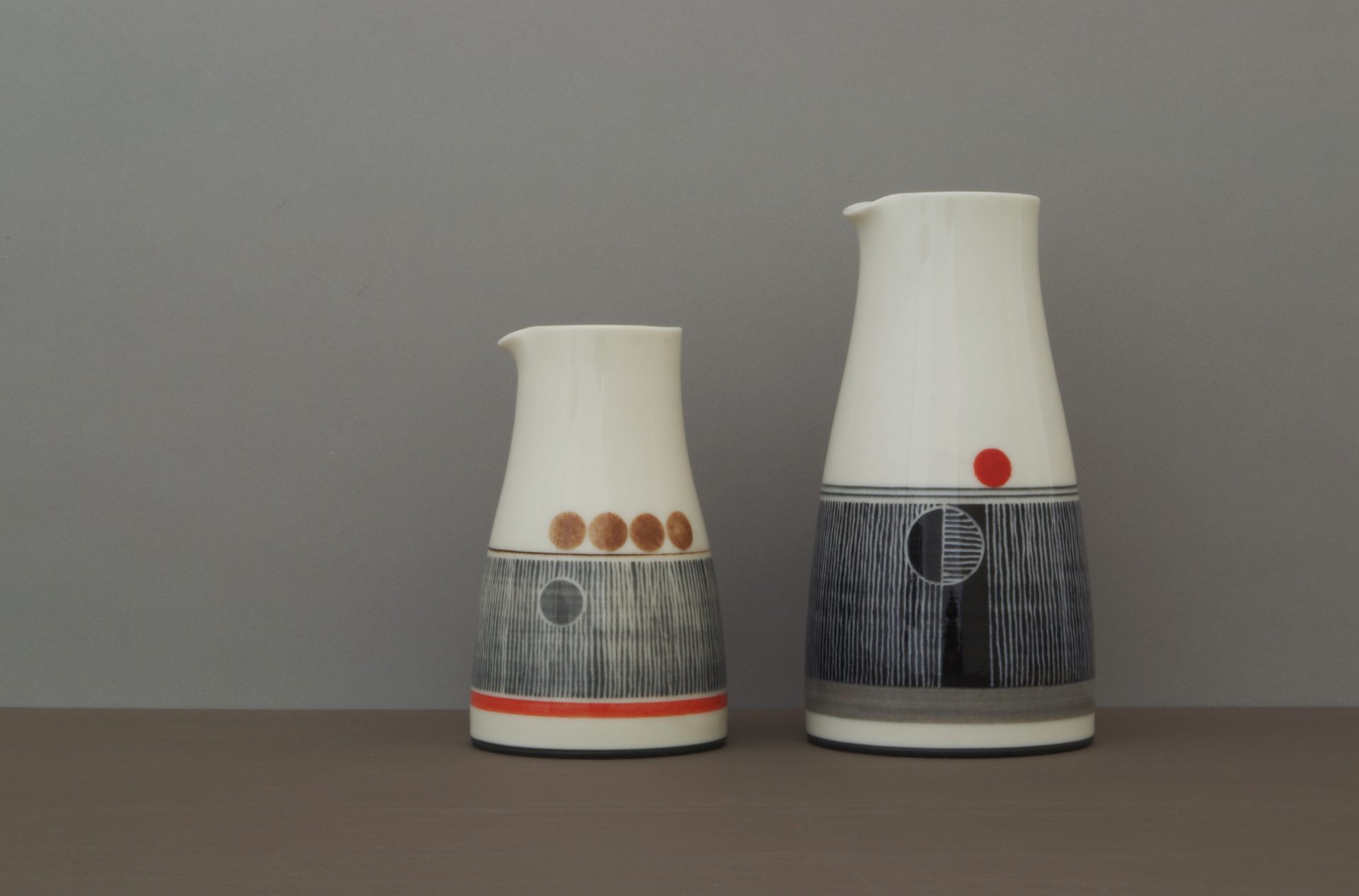 small and large dec pourers by James and Tilla Waters