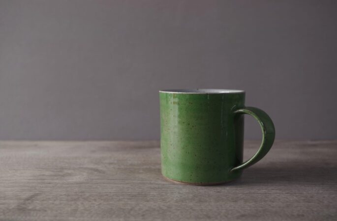 green "square" mug