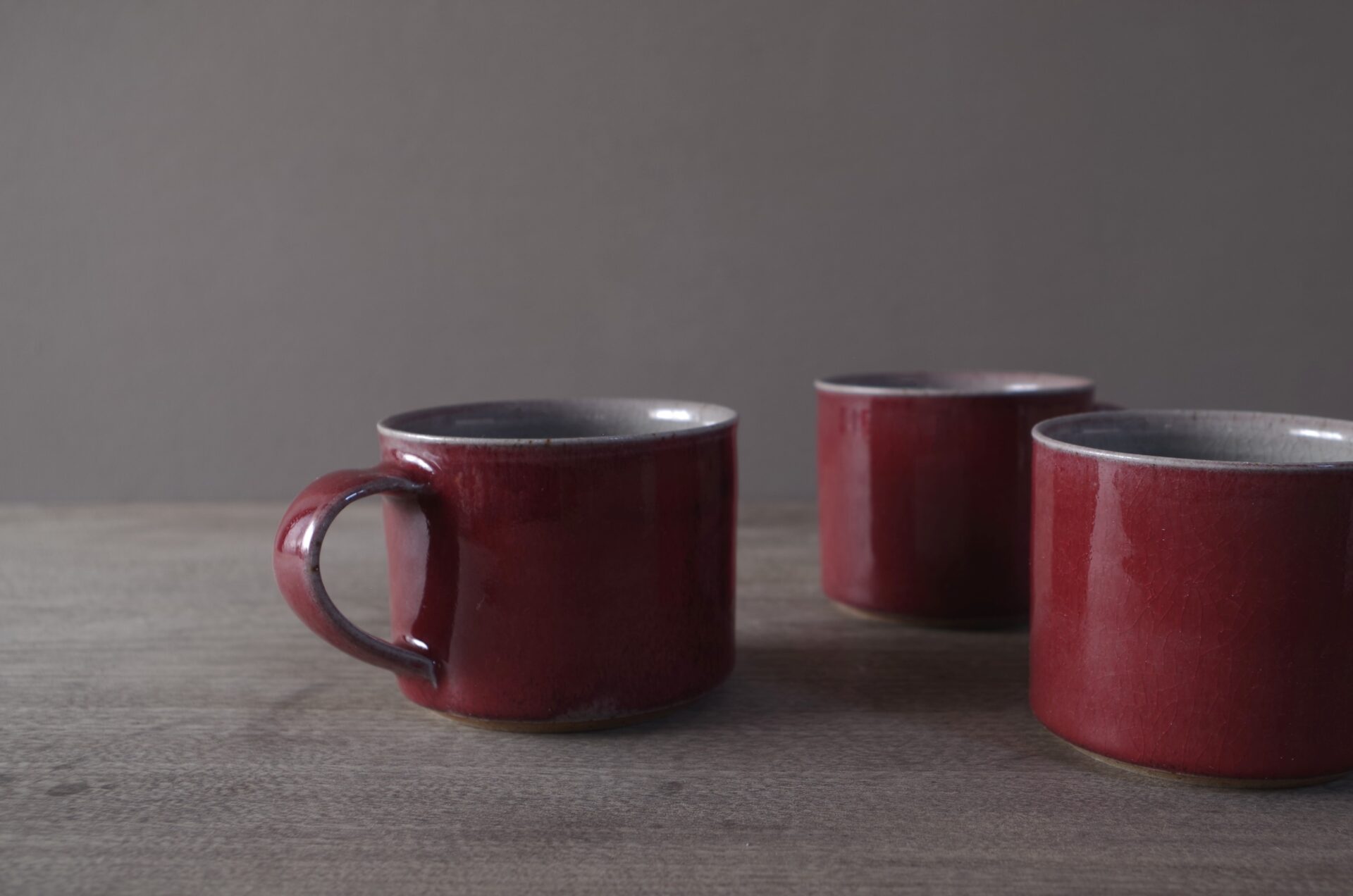 copper red low coffee cup