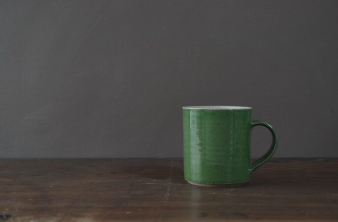 small green mug