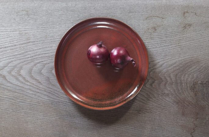 medium persimmon plate (23.5 cm)